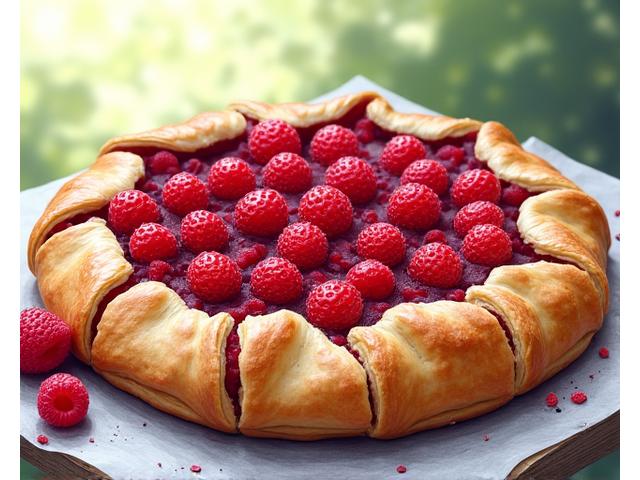 Concept sketch of a rustic summer berry galette
